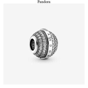Pandora Pave & Logo Charm